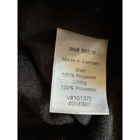 Coldwater Creek Size‎ XS 4/6 Black White Geometric Print 3/4 Sleeve Stretch Ruch - Picture 8 of 9